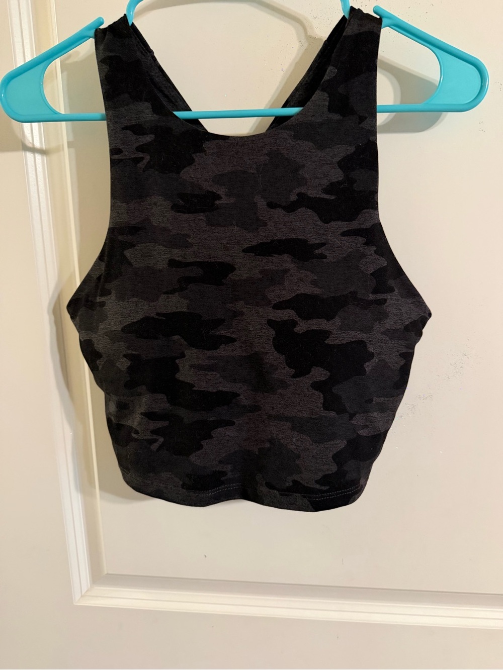 Kyodan Black & Gray Camo Cropped Tank